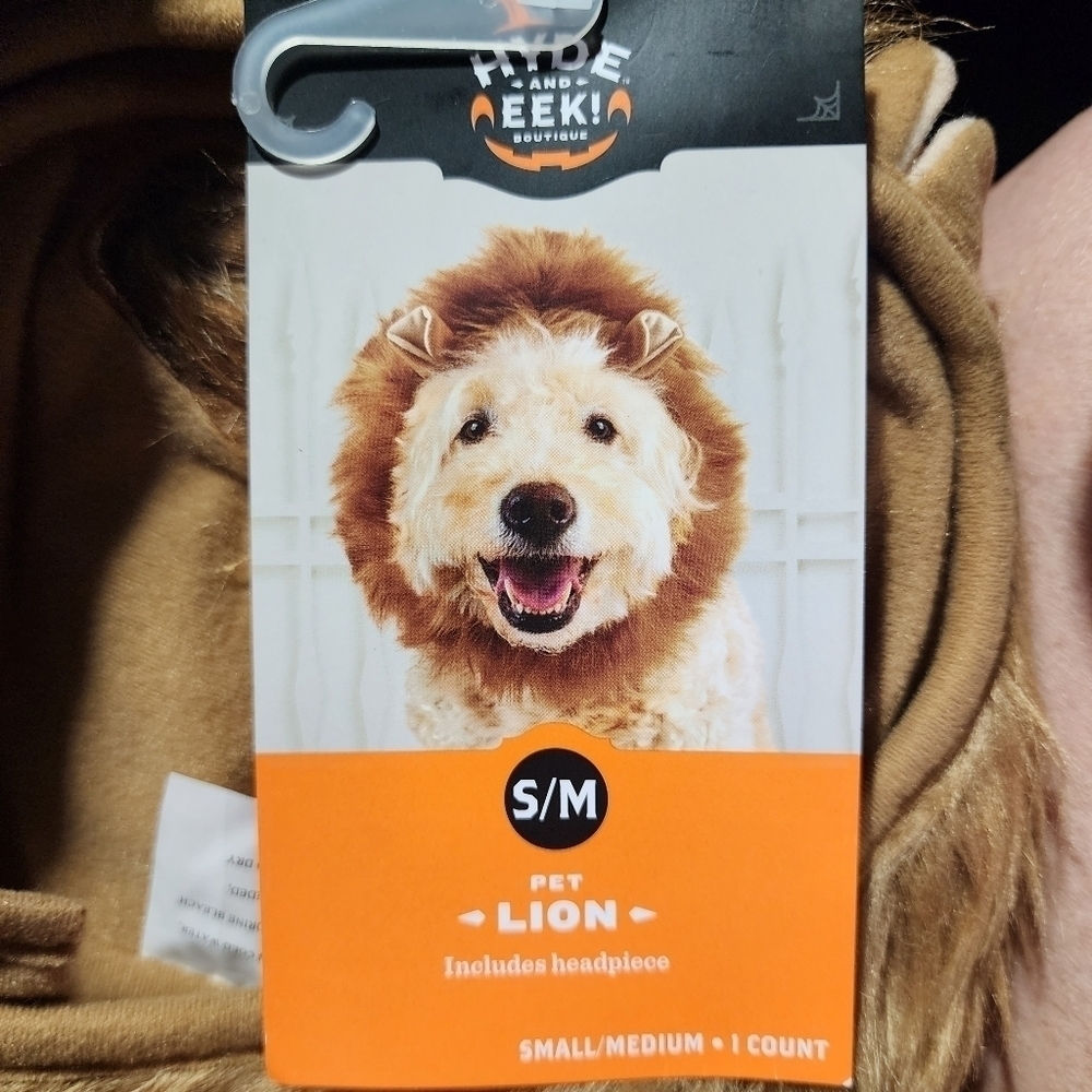 NWT HALLOWEEN COSTUME LION HEAD Mane FOR Pet DOGS SIZE Small / Medium S/M New